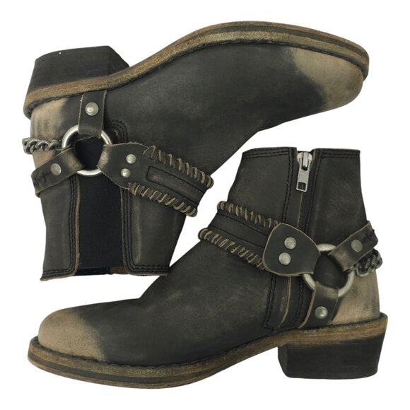 Free People Stony Desert Ankle Boot Womens 6.5 Harness Leather Western Booties - Picture 6 of 16